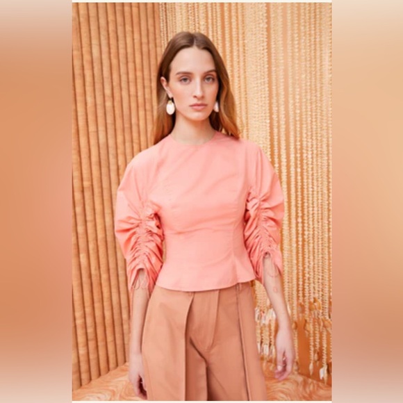 Ulla Johnson SS24 Lorna Blouse in PEONY - Picture 1 of 4